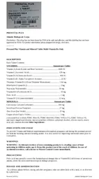 Label for Prenatal Plus