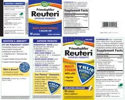 Label for Primadophilus Reuteri