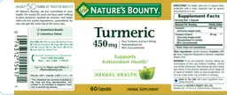 Label for Turmeric 450 mg