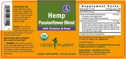 Label for Hemp Passionflower Blend