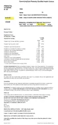 Label for Prenatal Vitamins