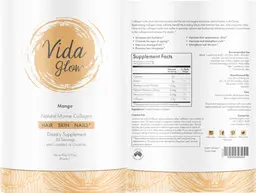 Label for Natural Marine Collagen Mango