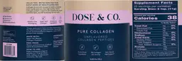 Label for Pure Collagen Unflavored