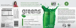 Label for Greens Organic Superfood Berry Flavor