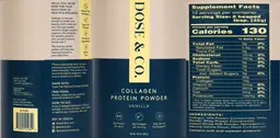 Label for Collagen Protein Powder Vanilla