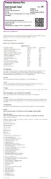 Label for Prenatal Vitamins Plus