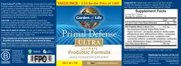 Label for Ultra Probiotic Formula