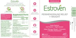 Label for Perimenopause Relief + Weight