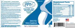 Label for Folic Acid + Iron Multivitamin