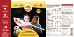 Label for Star Wars Complete Multivitamin Gummies