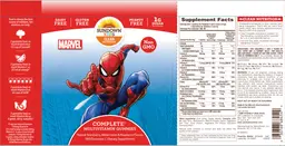 Label for Complete Multivitamin Gummies Marvel
