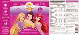 Label for Disney Princess Complete Multivitamin Gummies