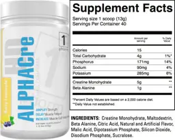 Label for AlphaCre HD Berry Lemonade