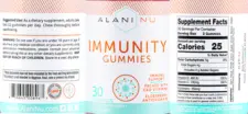 Label for Immunity Gummies