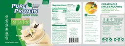 Label for Pure Protein Super Food Vanilla Bean