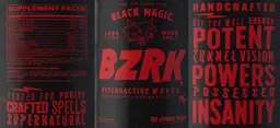 Label for BZRK Red VooDoo Punch