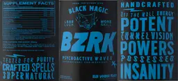 Label for BZRK Blue VooDoo Punch