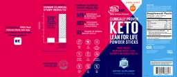 Label for Keto Lean For Life Powder Sticks Orange Blast