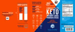 Label for Keto Weight Loss Powder Sticks Chocolate