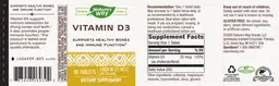 Label for Vitamin D3