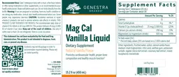 Label for Mag Cal Vanilla Liquid Natural Vanilla Flavor