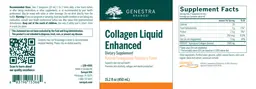 Label for Collagen Liquid Enhanced Natural Pomegranate-Raspberry Flavor