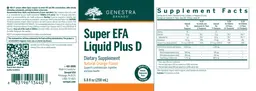 Label for Super EFA Liquid Plus D Natural Orange Flavor