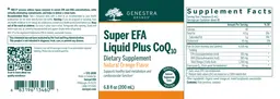 Label for Super EFA Liquid Plus CoQ10 Natural Orange Flavor