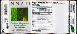 Label for Calcium, Magnesium & Potassium