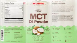 Label for MCT Oil Powder Coconut Cream