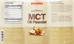 Label for MCT Oil Powder Hazelnut