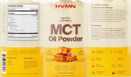 Label for MCT Oil Powder Salted Caramel