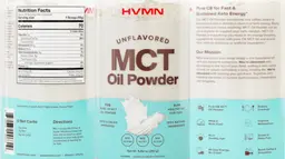 Label for MCT Oil Powder Unflavored