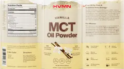 Label for MCT Oil Powder Vanilla