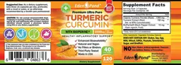 Label for Turmeric Curcumin with Bioperine 1500 mg