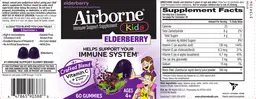 Label for Airborne Kids Elderberry