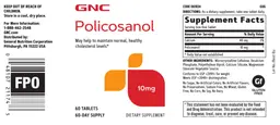 Label for Policosanol 10 mg