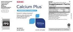 Label for Calcium Plus 1000 mg