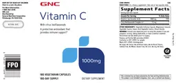 Label for Vitamin C 1000 mg