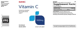 Label for Vitamin C 1000 mg