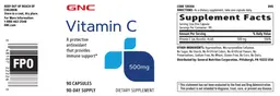Label for Vitamin C 500 mg