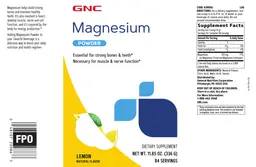 Label for Magnesium Powder Lemon