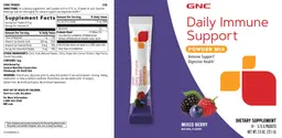 Label for Daily Immune Support Powder Mix Mixed Berry