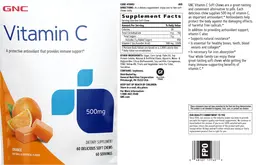 Label for Vitamin C 500 mg Orange