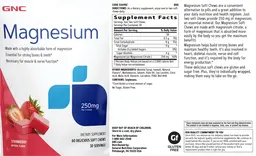 Label for Magnesium 250 mg Strawberry Natural Flavor