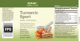 Label for Turmeric Sport