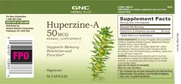 Label for Huperzine A 50 mcg