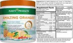 Label for Amazing Oranges Powder