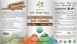 Label for Ashwagandha Root Powder