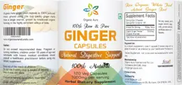 Label for Ginger Capsules 1000 mg